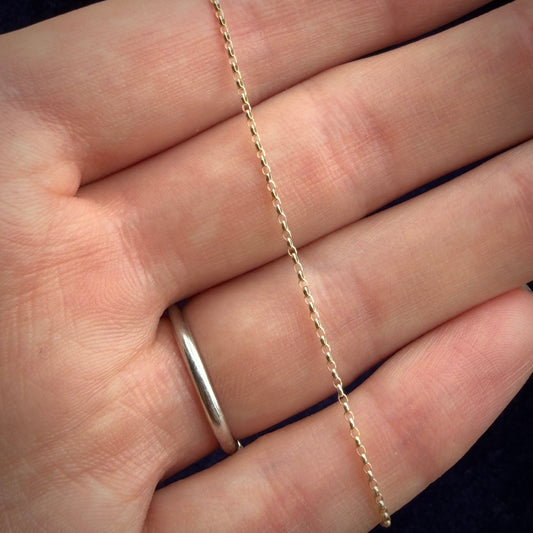 9ct Gold Diamond Cut Belcher Link Chain