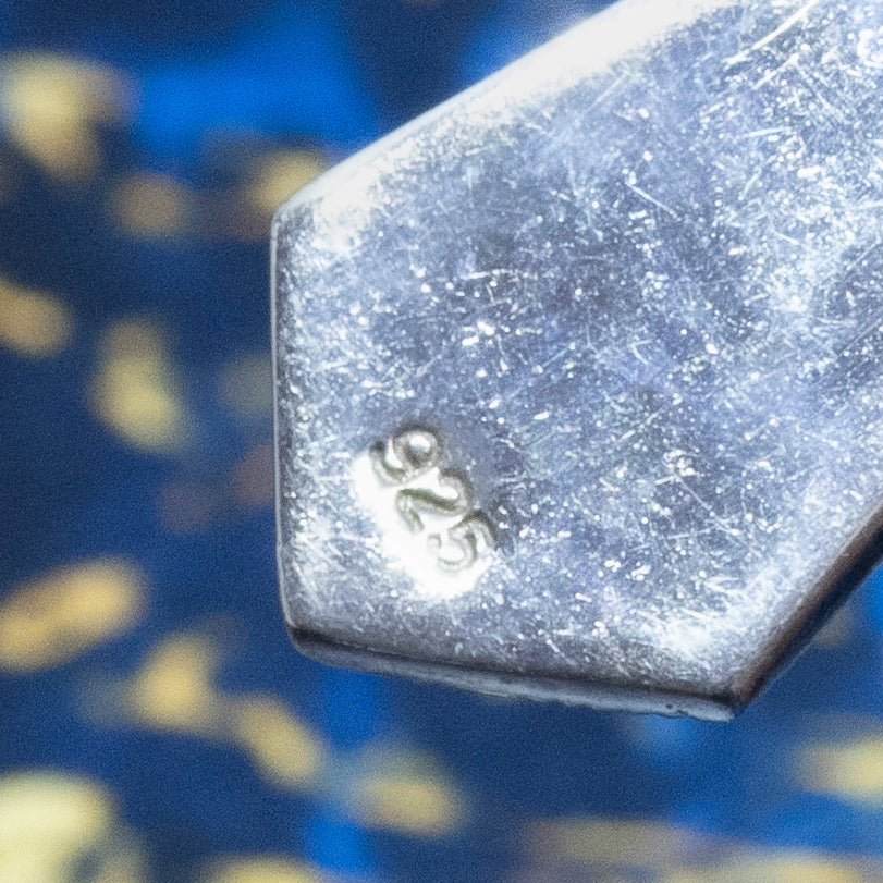 Art Deco Style Blue Mother of Pearl & Marcasite Drop Earrings