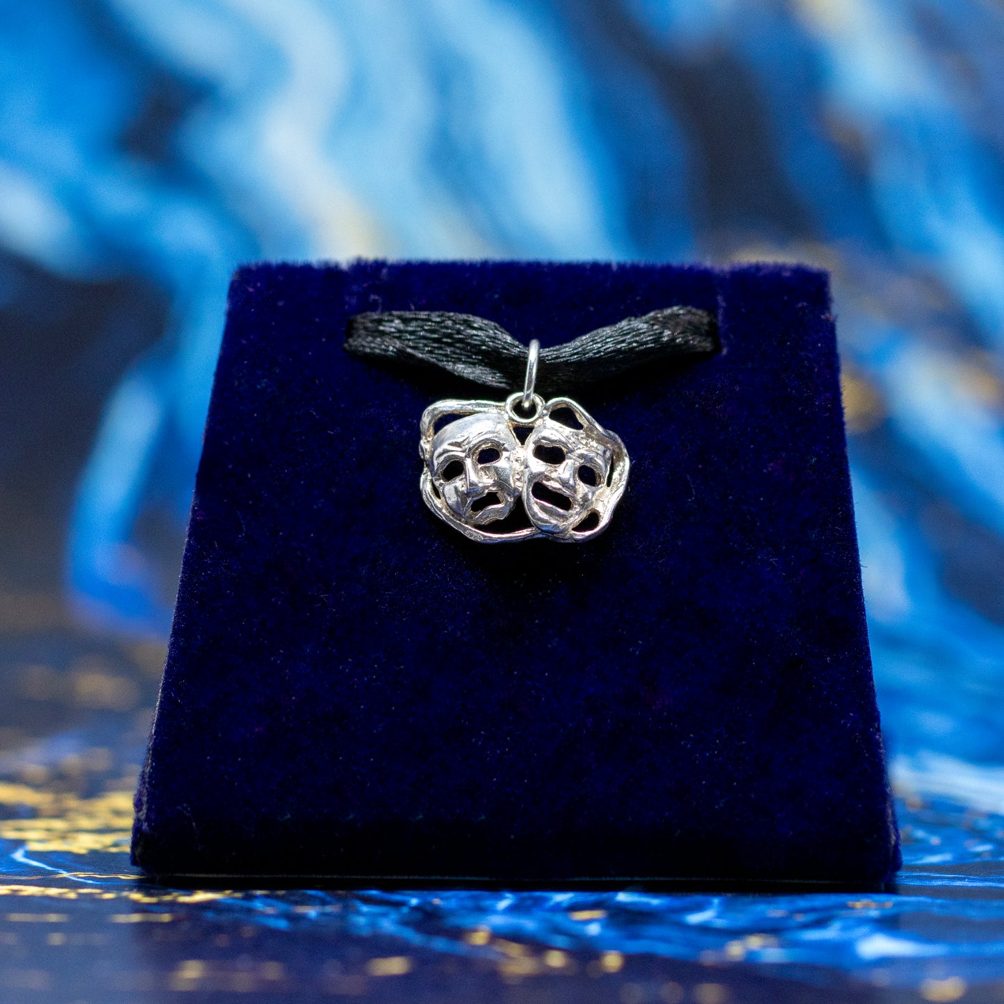 Vintage Tragedy & Comedy Theatre Masks Charm Pendant