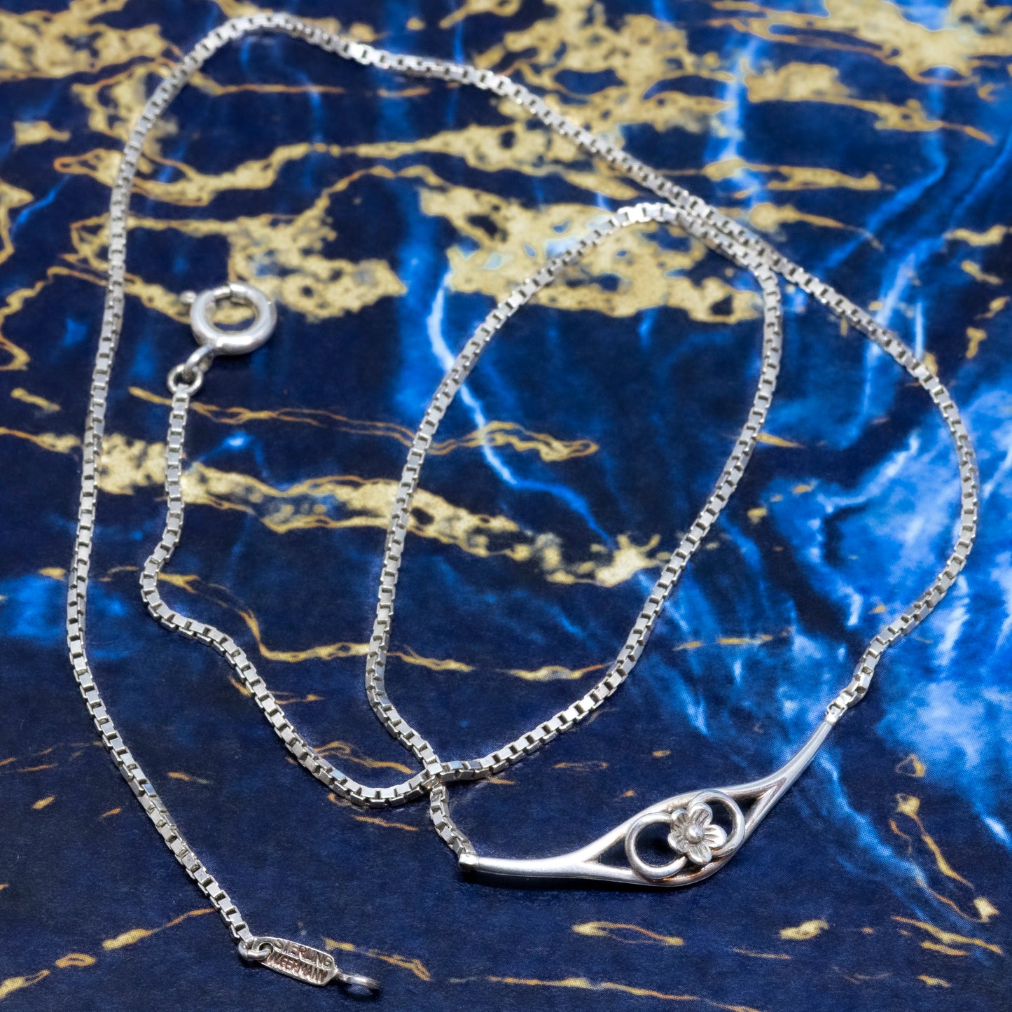 German Vintage Style Floral Openwork Collar Necklace