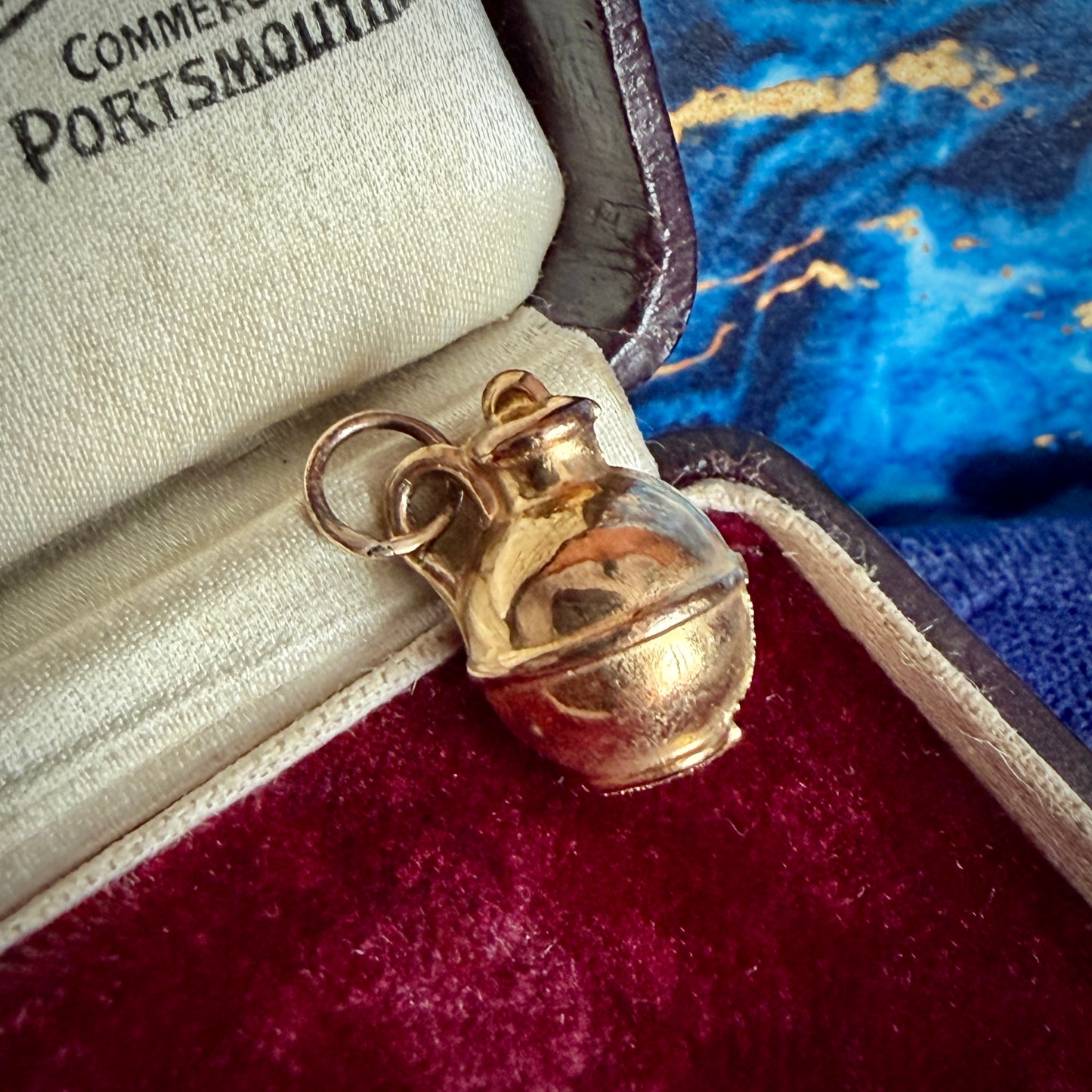 Vintage 9ct Gold Hollow Jug Charm