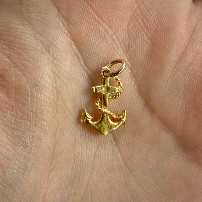 Vintage 9ct Gold Anchor Charm