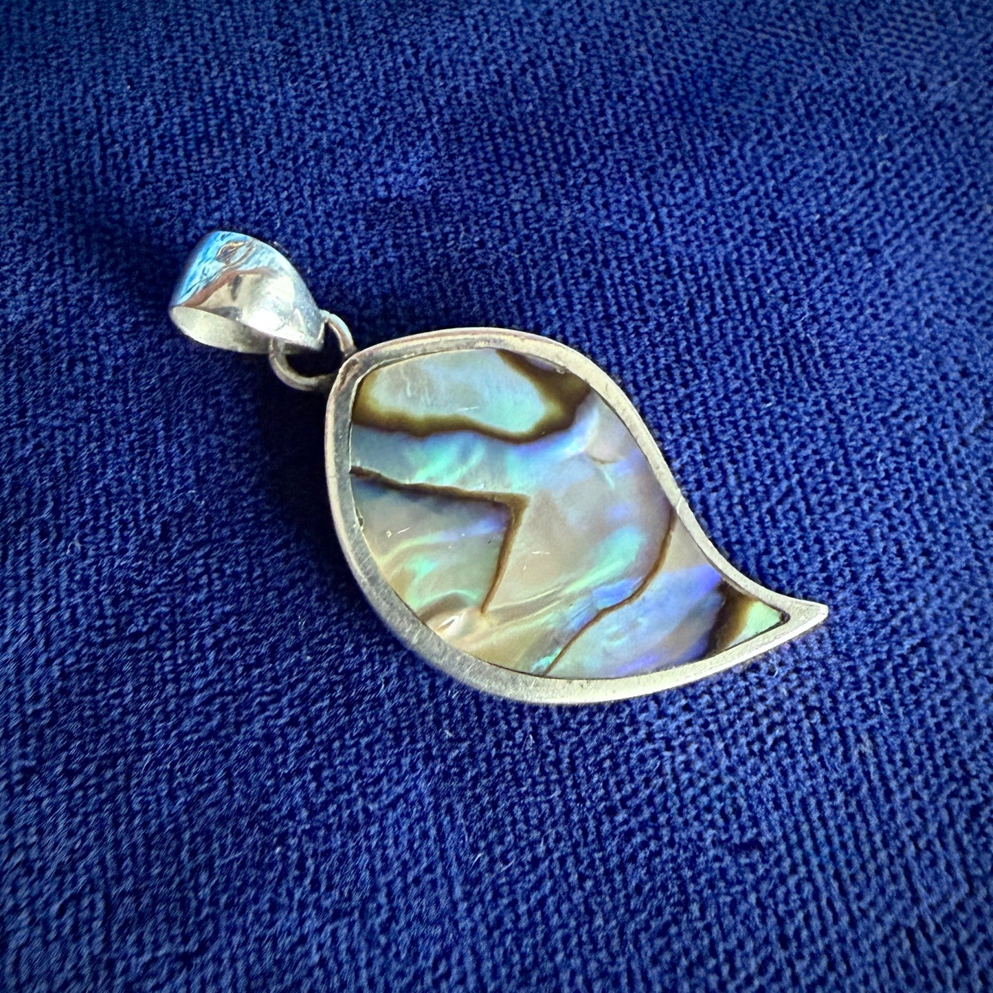 Silver Abalone Shell Inset Pendant