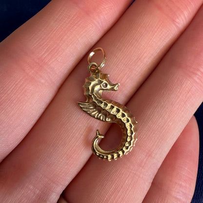 Vintage 9ct Gold Seahorse Charm