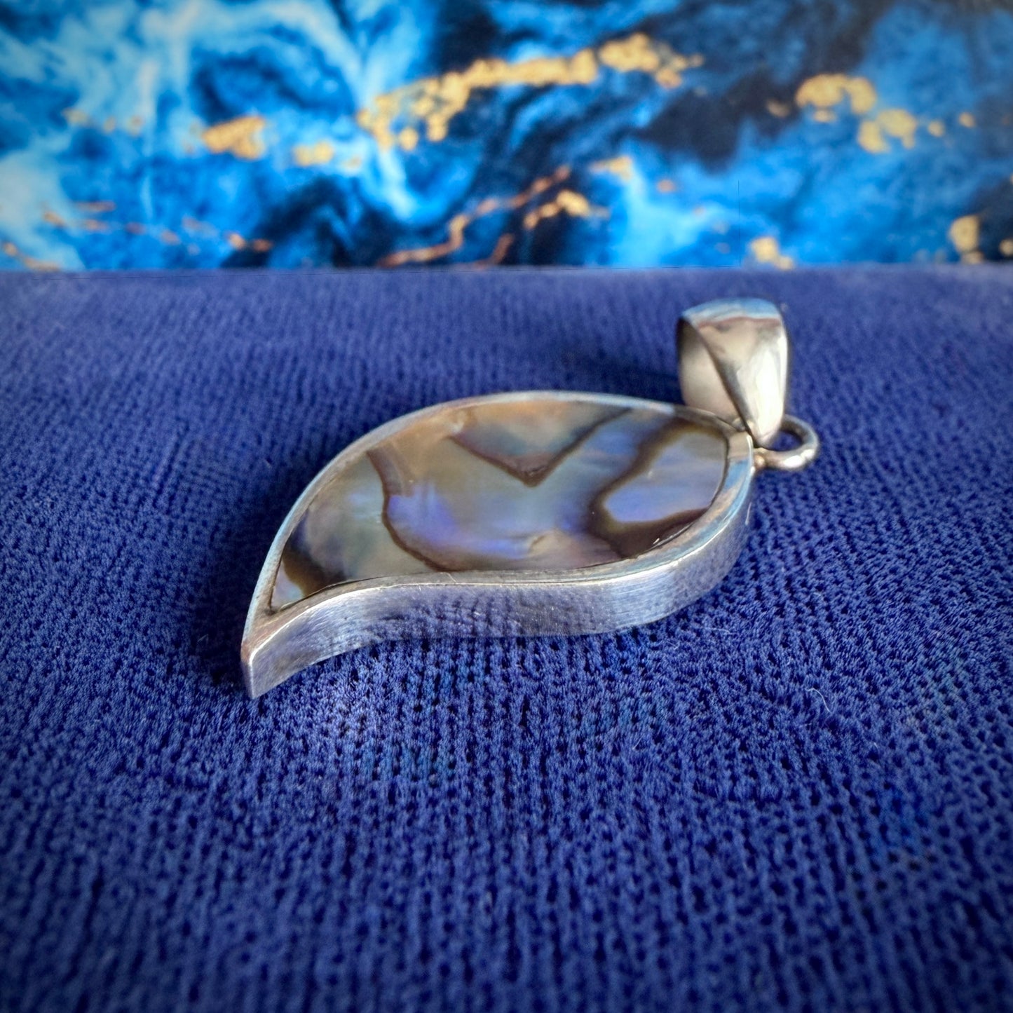 Silver Abalone Shell Inset Pendant