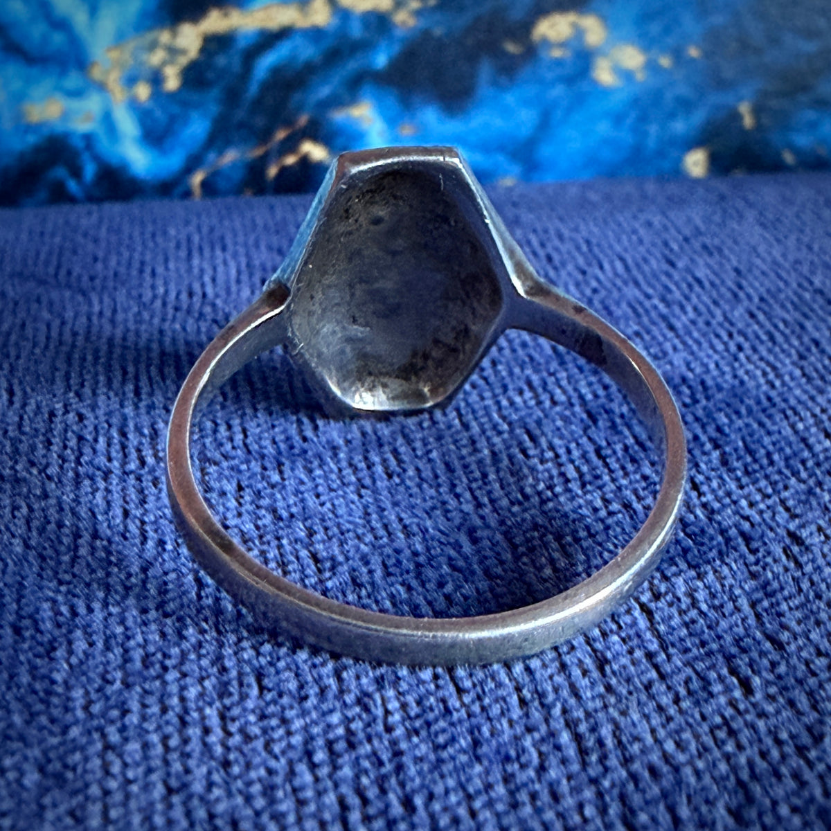 Silver & Marcasite Coffin Shaped Dress Ring