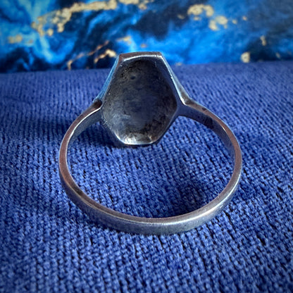 Silver & Marcasite Coffin Shaped Dress Ring