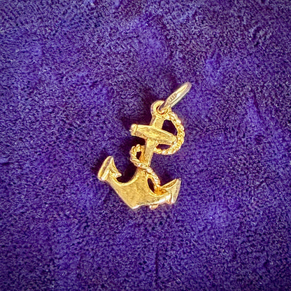 Vintage 9ct Gold Anchor Charm