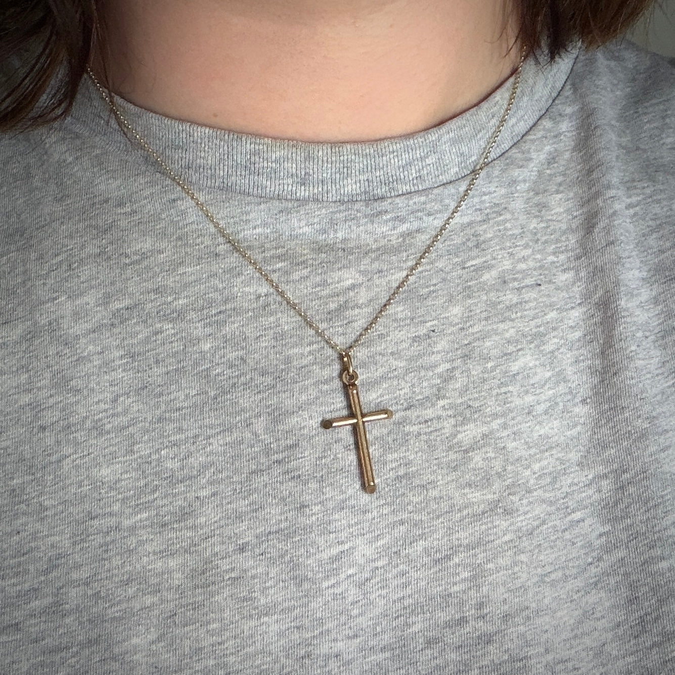 Vintage 9ct Gold Cross Charm