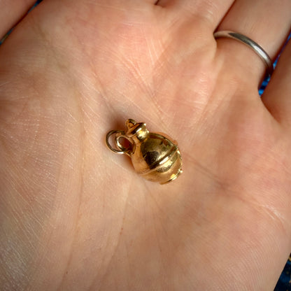 Vintage 9ct Gold Hollow Jug Charm