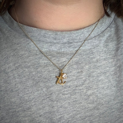 Vintage 9ct Gold Faith, Hope & Charity Charm