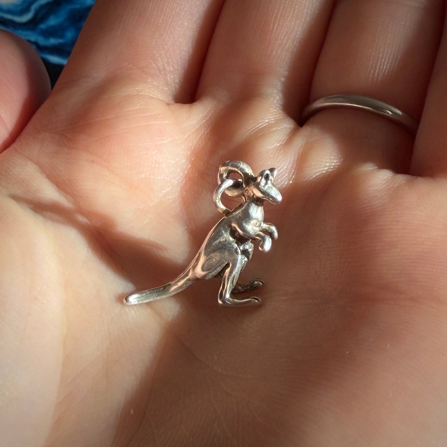 Vintage Silver Kangaroo Charm
