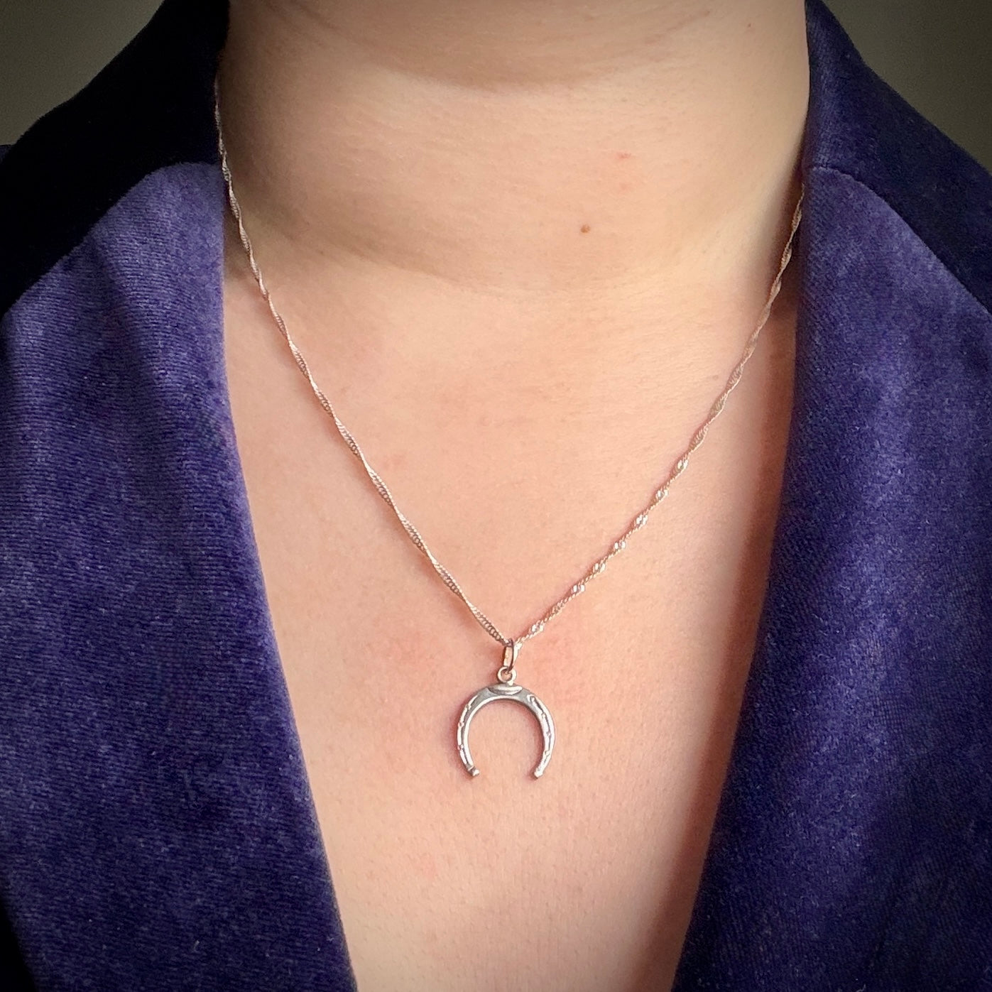 Vintage Silver Lucky Horseshoe Charm