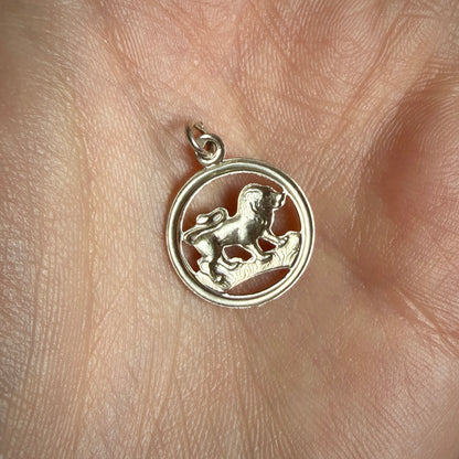 Vintage Silver Leo Zodiac Charm