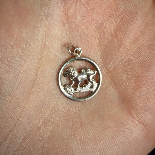 Vintage Silver Leo Zodiac Charm