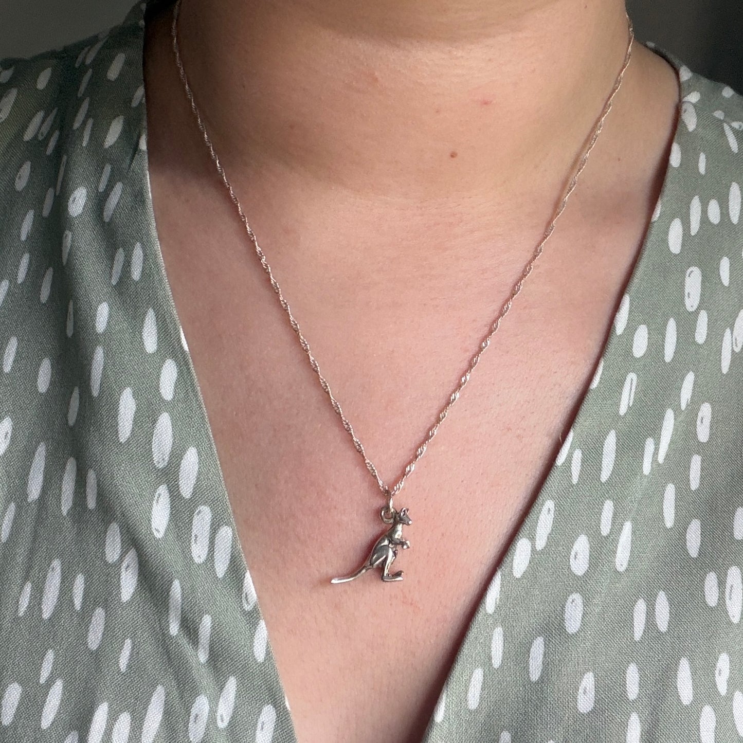 Vintage Silver Kangaroo Charm