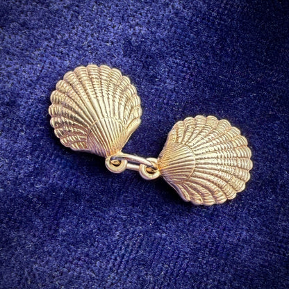 Vintage 9ct Gold Double Seashell Charm Pendant