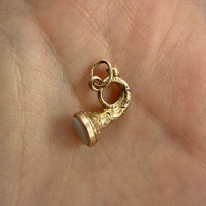 Vintage Gold Horn of Plenty Charm