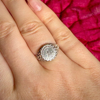 'Imperio Mexicano' Souvenir Coin Signet Style Ring