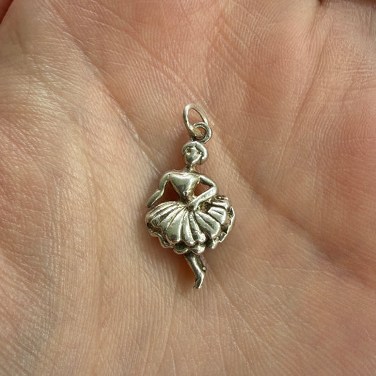 Vintage Silver Dancer Charm