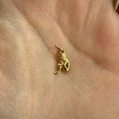 Vintage 9ct Gold Dainty Pixie Charm