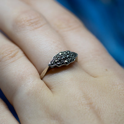 Art Deco Style Marcasite Cluster Ring