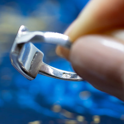 Mother of Pearl Rectangular Panel Ring