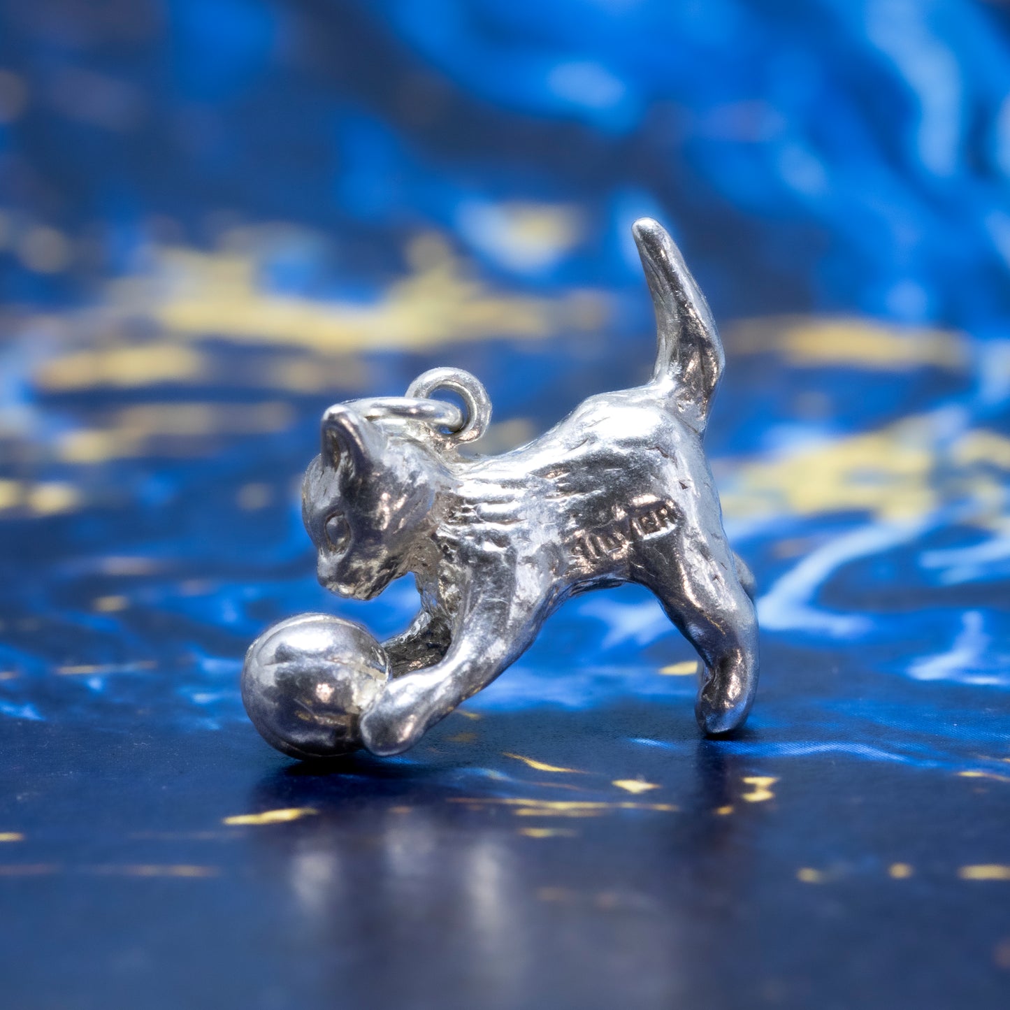 Vintage Kitten Charm Pendant