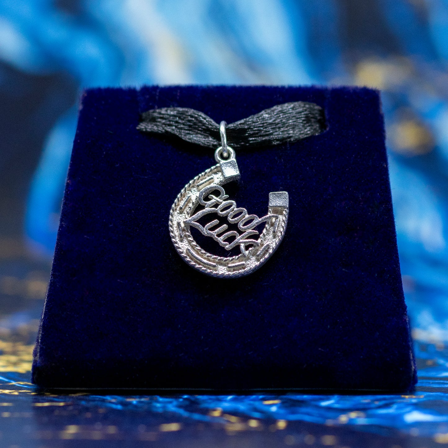 Vintage 'Good Luck' Horseshoe Charm Pendant