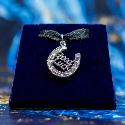 Vintage 'Good Luck' Horseshoe Charm Pendant