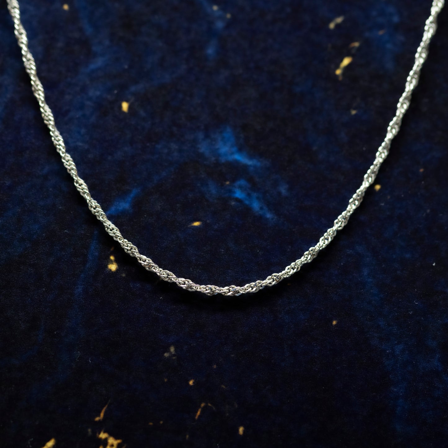 Recycled Silver Twisted Curb Link Chain