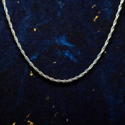 Recycled Silver Twisted Curb Link Chain
