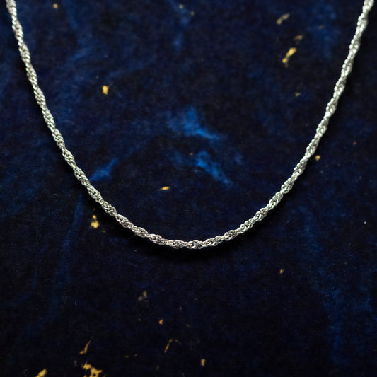Recycled Silver Twisted Curb Link Chain