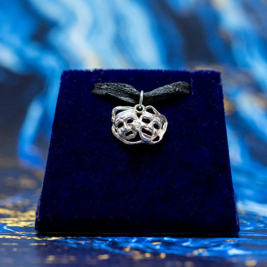 Vintage Tragedy & Comedy Theatre Masks Charm Pendant