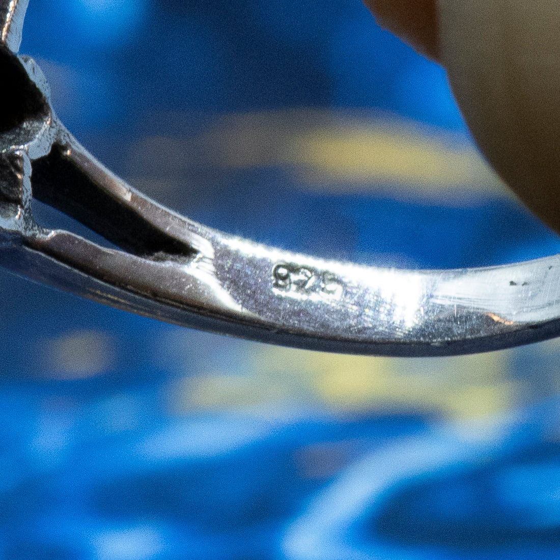 Edwardian-Style Blue Topaz & Marcasite Cluster Ring