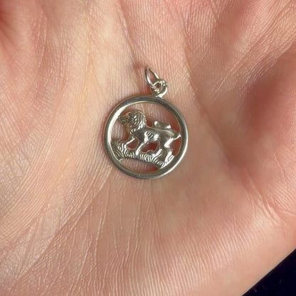 Vintage Silver Leo Zodiac Charm