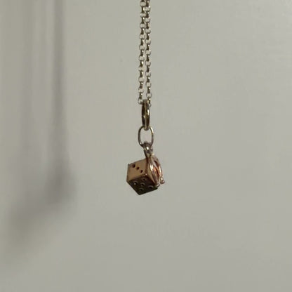 Vintage 9ct Gold Dainty Lucky Horseshoe & Dice Charm